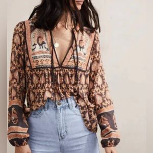 Auguste Scotland Augustine Blouse Charcoal